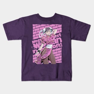 Chun Li Pink Kids T-Shirt